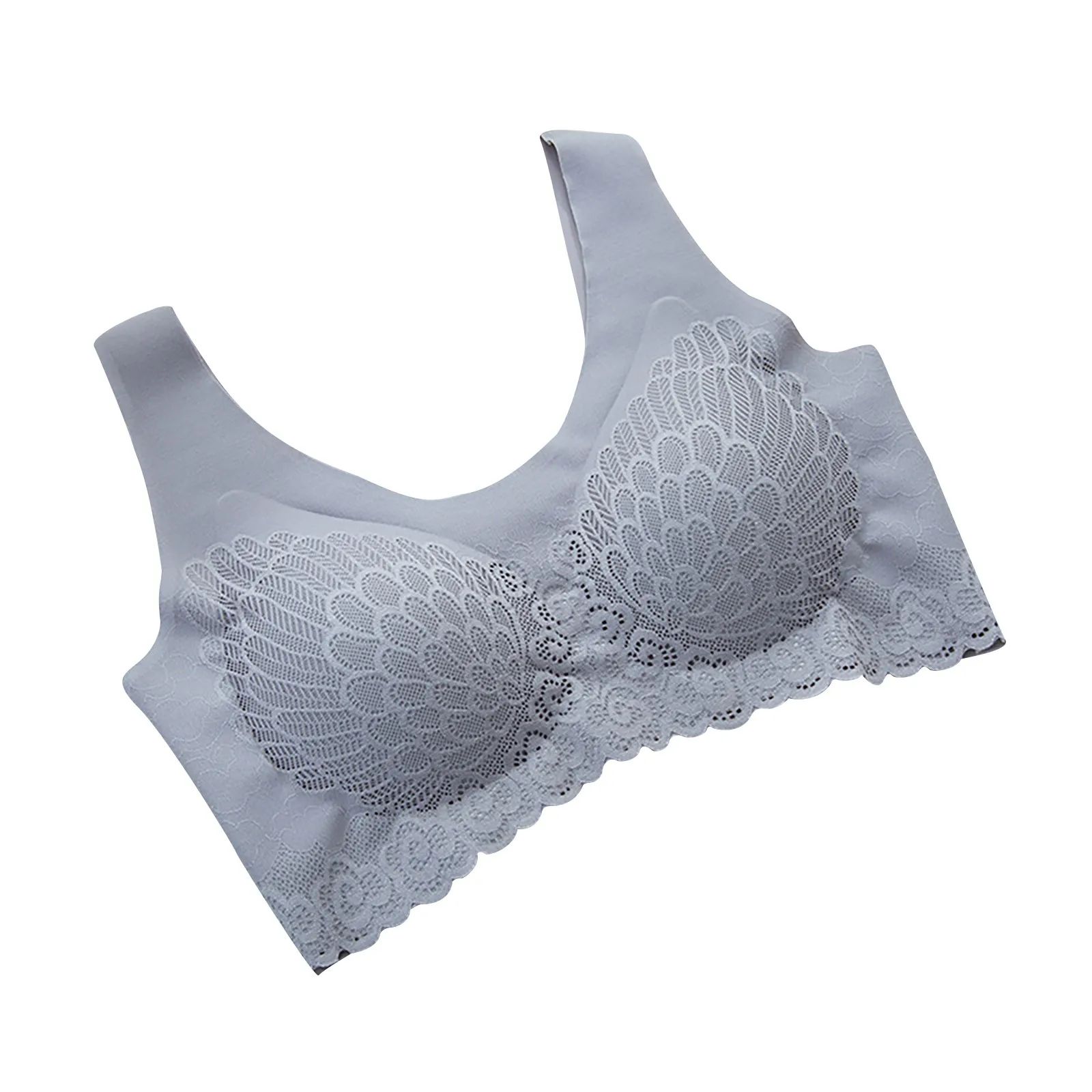 

Woman Push Up Sport Sleepwear Bra Solid Soft Comfortable Breathable Underwears Vest Style Removable Chest Pad Underwear lenceria