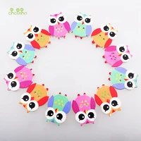 chainho wooden buttons2 holesmix colourowl seriesdiy patchwork sewing home decoration material50pcsbagb006