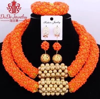 Восхитительный Африканский нигерийский Свадебный брендовый комплект ювелирных