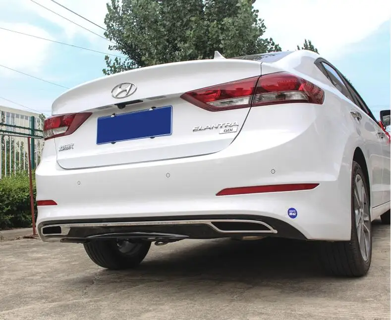 Задний спойлер для Hyundai Elantra 2016 2018 3D ABS задний бампер диффузор|Обвесы| |