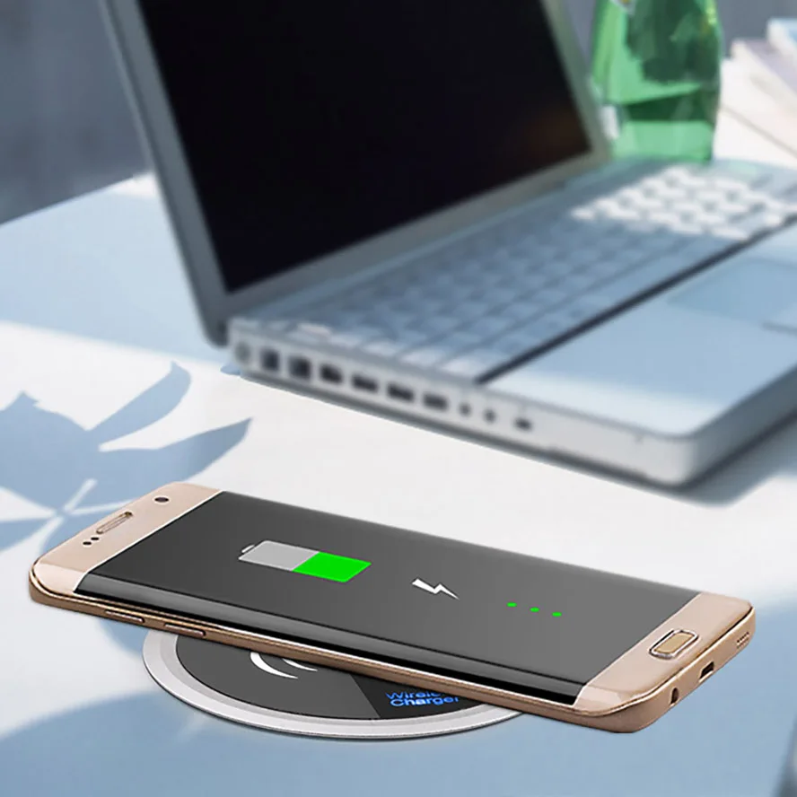 Универсальное беспроводное зарядное устройство Qi для iPhone 8 X 11Pro samsung S9 S10 Note9 8 мебель офисный стол настольная подставка для быстрой зарядки
