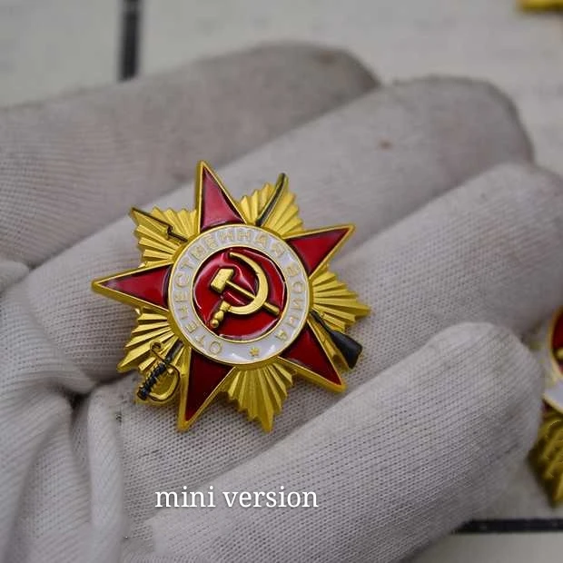 Мини-медаль «Золотая великая патриотическая война», лента, военные медали, значок Советского Союза, эмблема, нагрудный Меч Щит