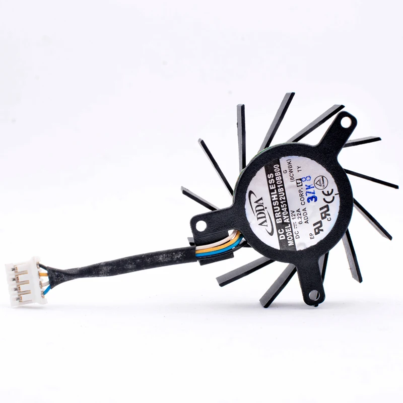 AY04512UB10BB00 12 В 0,22a 45 мм 35x35x27 мм 4 линии охлаждающий вентилятор для мягкого маршрутизатора охлаждения алюминиевой графической карты