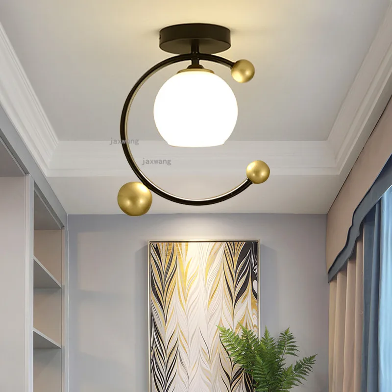 Современный Блестящий светодиодный потолочный светильник s скандинавский декор