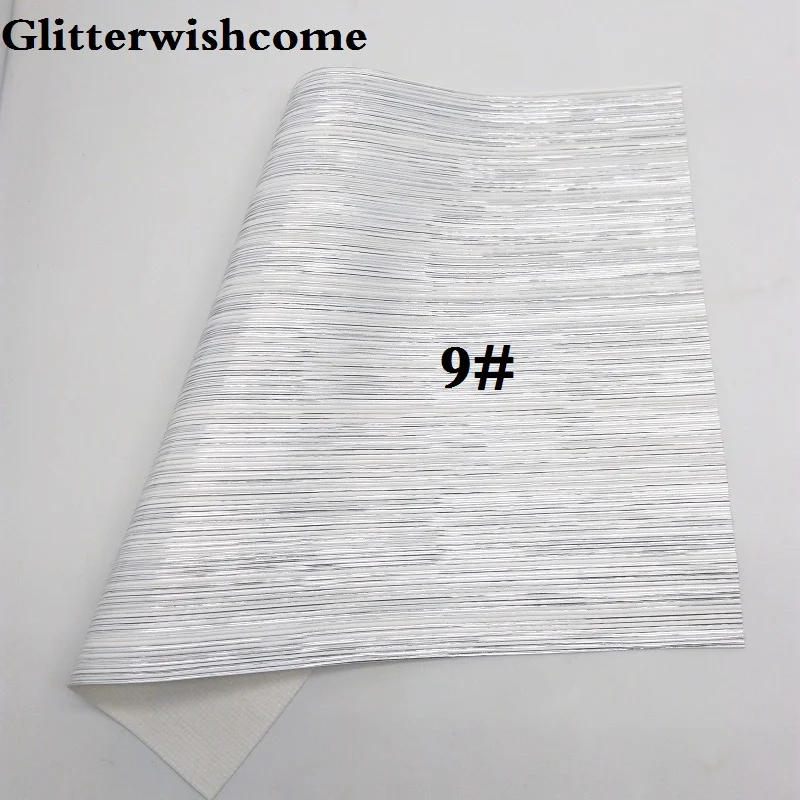 9 Glitterwishcome 21X29 см A4 размер винил для бантов тисненые полосы Кожа Fabirc искусственная кожа листы для бантов, GM153A - Цвет: 9