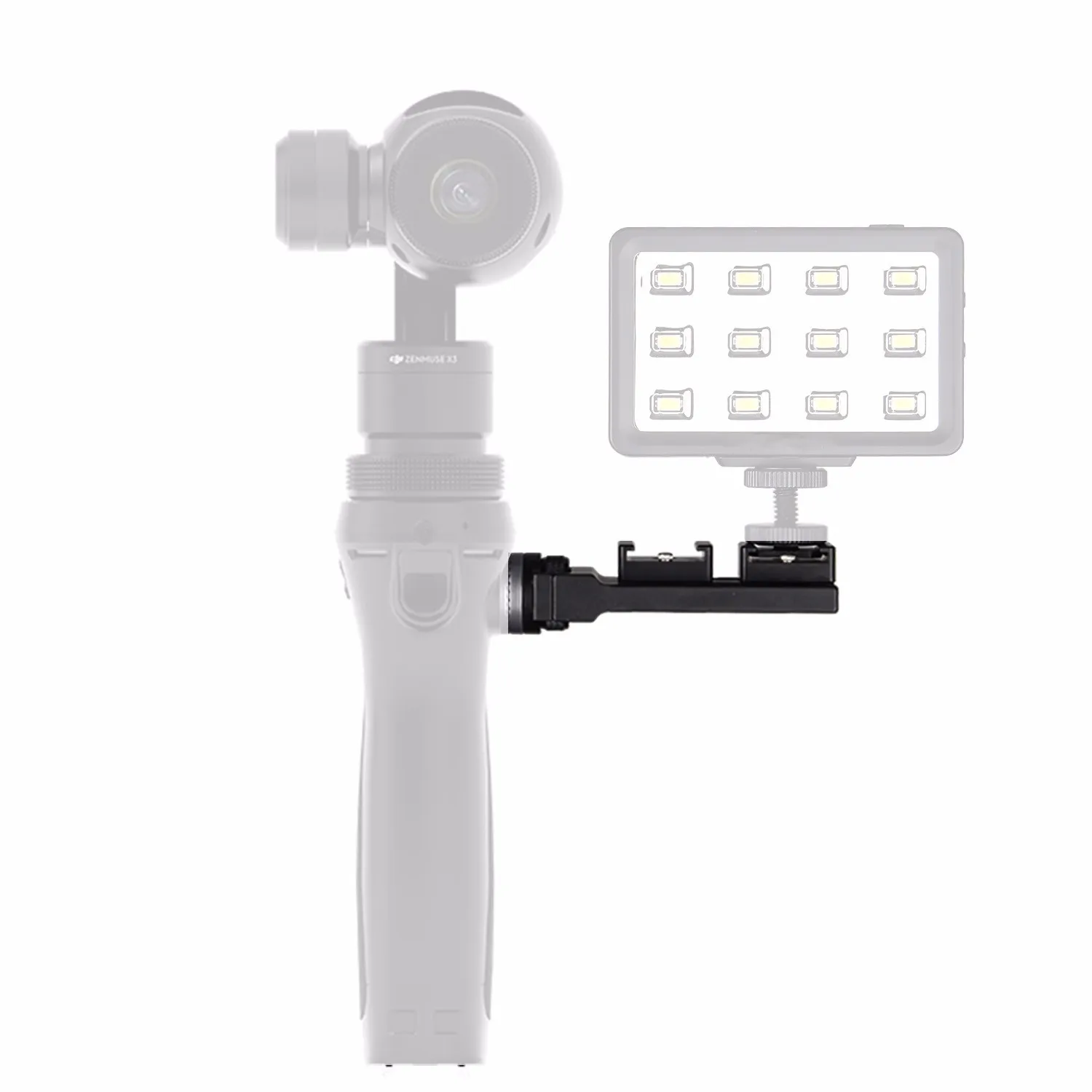 

Universal Mount Plate Microphone Stand LED Video Light Extend Bracket for DJI OSMO DJI OSMO Mobile