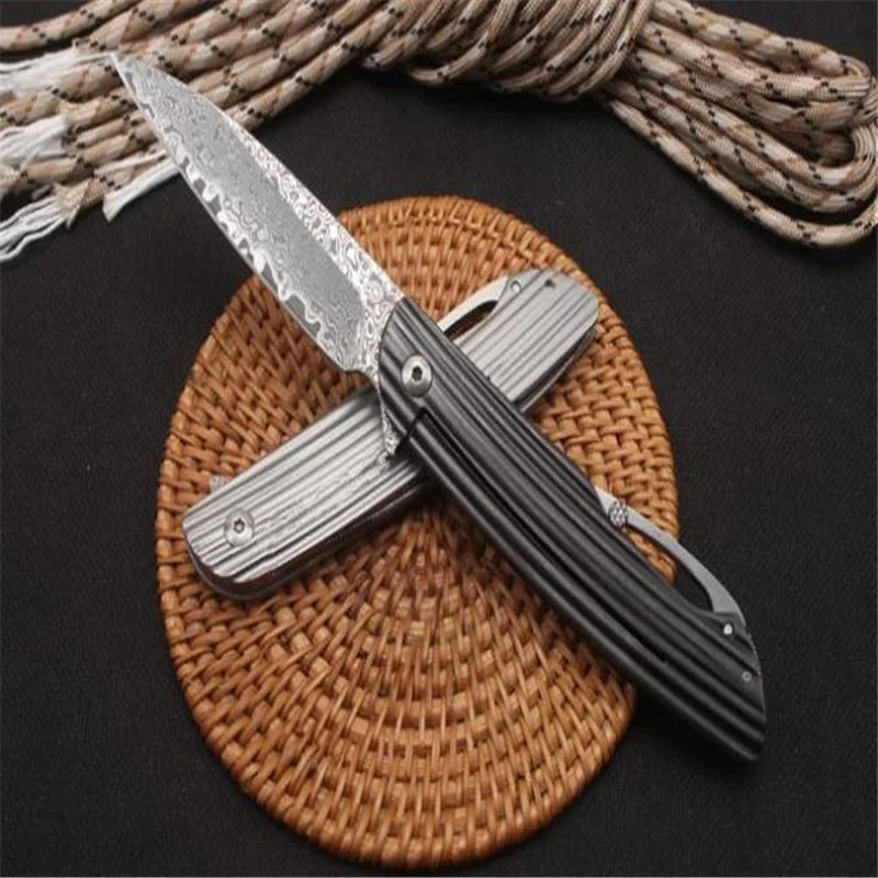 Складной нож новая версия скорпиона (Дамасская сталь) острые лезвия походный