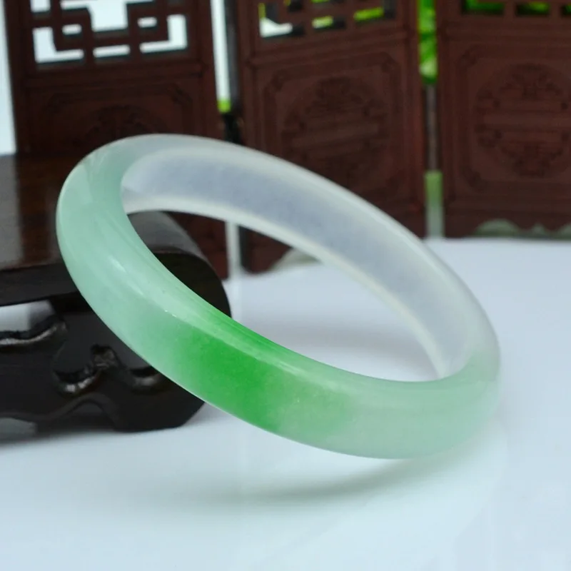 

Светильник-зеленый женский Нефритовый Браслет Модные аксессуары натуральный очаровательный браслет из нефрита для женщин и мужчин ручная работа Резной Круглый браслет ювелирные изделия для женщин
