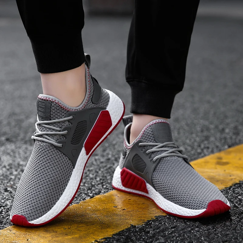 

Men Breathable Mesh Shoes Fashion Comfortable Casual Shoes Three Colors Adult Wearproof Antiskid Sneakers Chaussures Pour Hommes