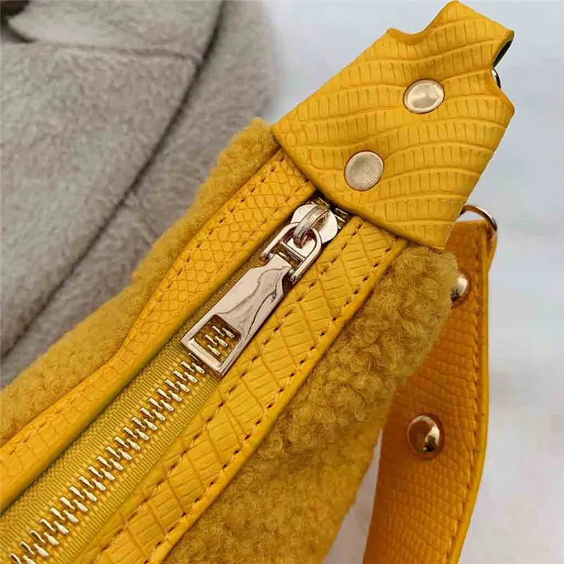 Женская шерстяная сумка-пельмень новая сумка-мессенджер на плечо модная