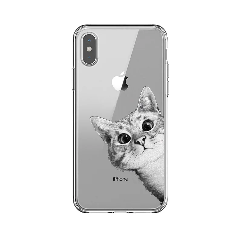 Чехол для iPhone 6 телефона 6s 7 8 Plus X XS 10 5 S SE модный прозрачный мягкий чехол с рисунком