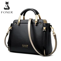 FOXER женские сумки через плечо, женские сумки из спилка с ручками, вместительные сумки, стильные сумки через плечо, шикарные сумки