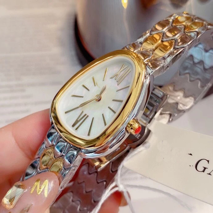 

Classic New Women Snake Silver Yellow Gold Red Green Black Bracelet Rome Japanese Quartz Stainless Steel Sapphire Sport Watch