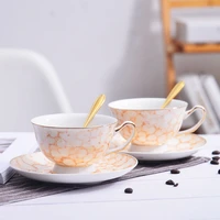 european creative ceramic phnom penh coffee cup set light luxury afternoon tea cup dish cup with spoon family tea set decor gift