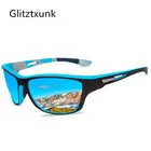 Солнцезащитные очки Мужские поляризационные, модные квадратные, для спорта на открытом воздухе, ветрозащитные, с пескоструйным покрытием, с защитой от ультрафиолета