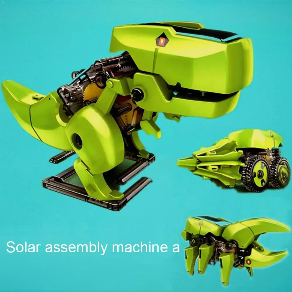 

Solar Toy Robot Diy Assembly Model Dinosaur Technology 1 Children Experiment 3 In Production Physics Science A8U6
