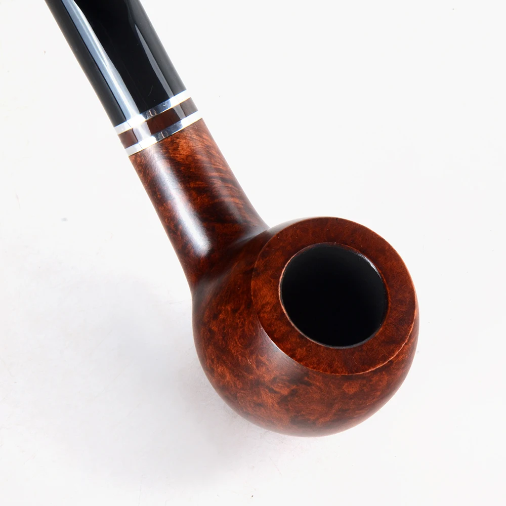 Бриар трубы табака курительная труба гладкая отделка 9 мм фильтр изогнутая форма