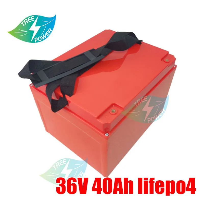 

Литиевый аккумулятор Lifepo4 36 в 40 А ч с BMS 12S для скутера 36 В, велосипеда, трехколесного велосипеда, Солнечная Резервная мощность + зарядное устр...