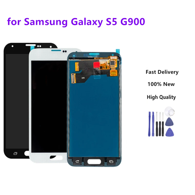 Запасные части для samsung S5 G900F дисплей ЖК-экран сенсорный дигитайзер сборка Совместимость без кнопки Home
