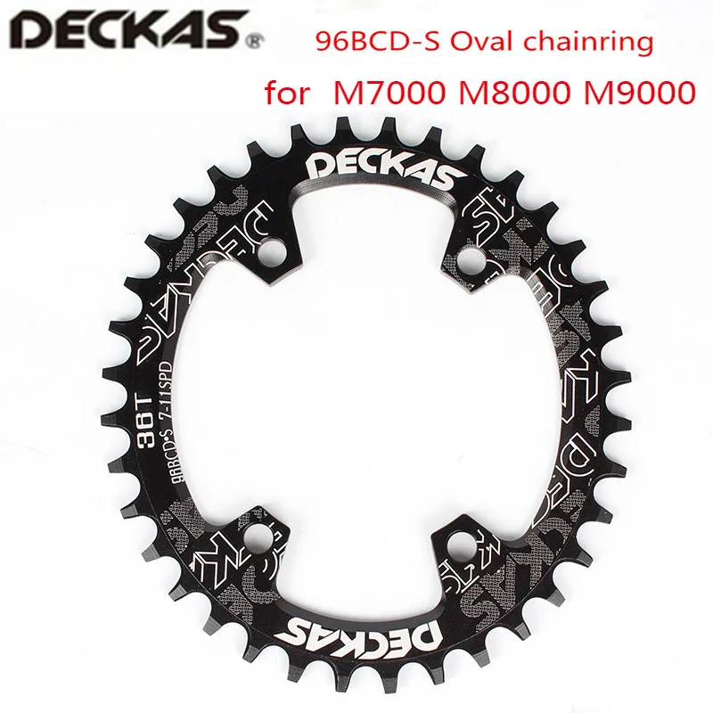 Deckas овальная Звездочка MTB горный велосипед кольцо цепи велосипеда BCD 96 мм 32/34/36/38T