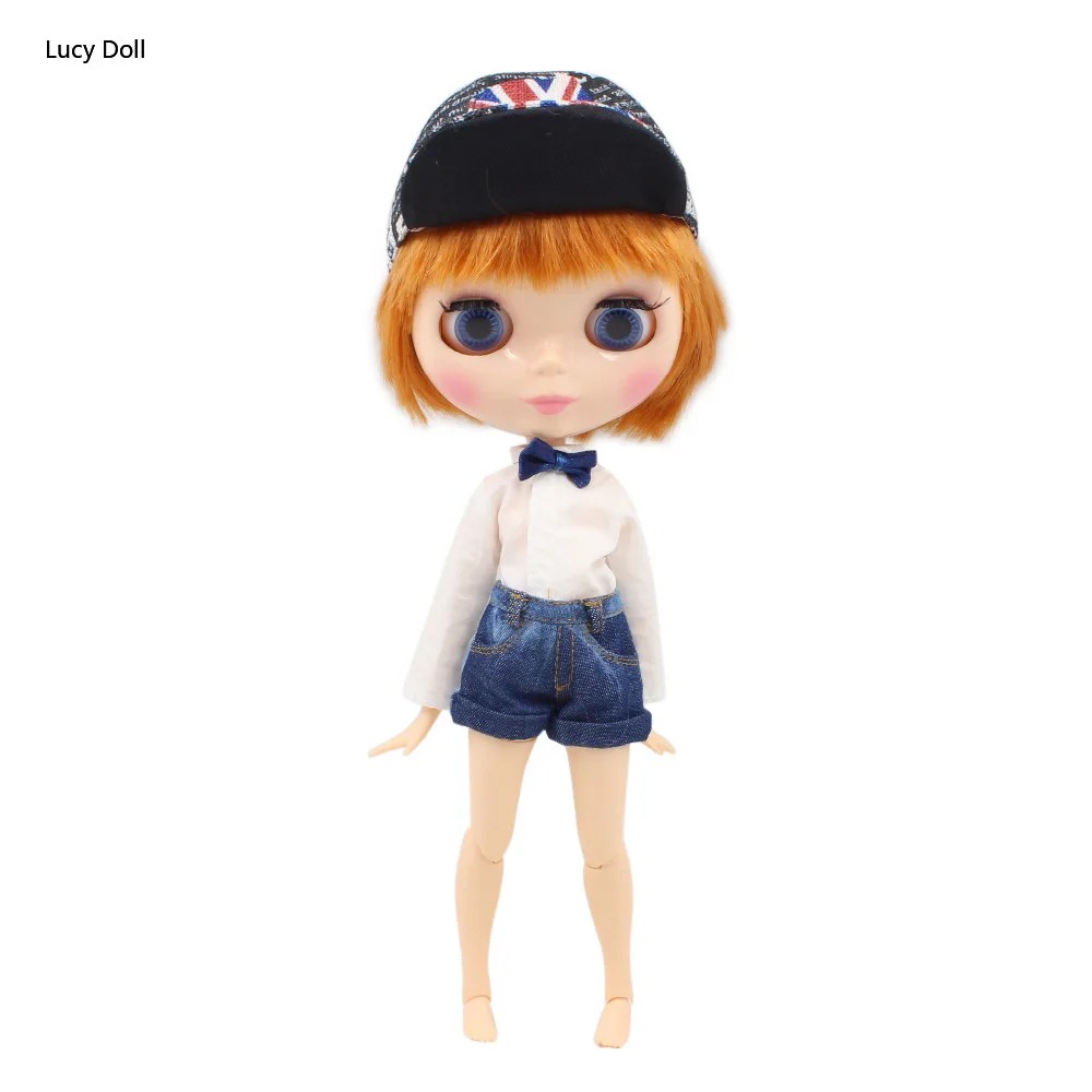

Фабричная кукла blythe 1/6, шарнирное тело для мальчика BL0145, оранжевые короткие волосы, тело jojnt 1/6, 30 см, натуральная кожа