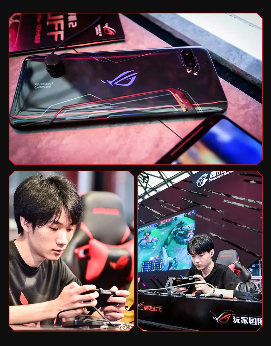 Global Firmwar Asus ROG Phone 2 8 Гб 128 ГБ игровой телефон ROG Phone II ZS660KL 6,59 дюймов 8 Гб 128 ГБ Snapdragon 855+ 6000 мАч мобильный телефон