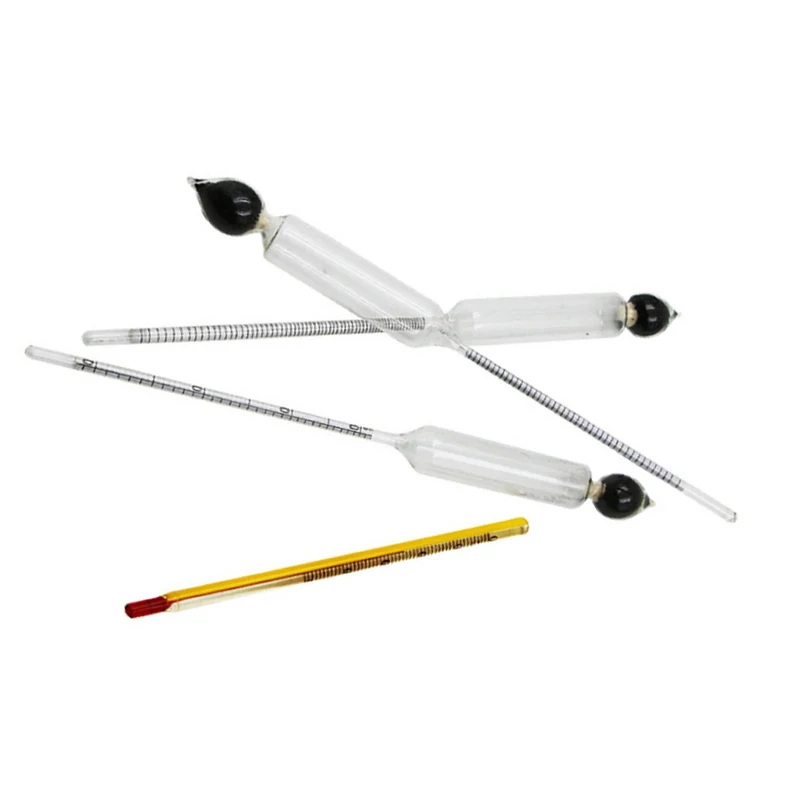 Спиртовой измеритель гидрометр с измерительным цилиндром термометром 4/5