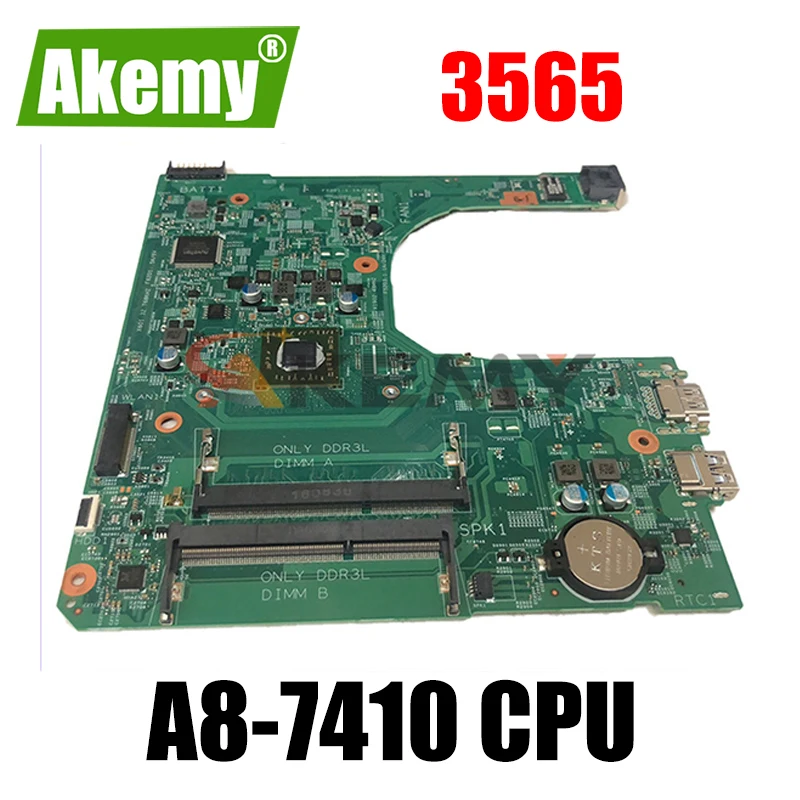 Оригинальная материнская плата для ноутбука DELL Inspiron 3565 A8-7410 CN-0GW4F0 0GW4F0 15276-1 AM7410