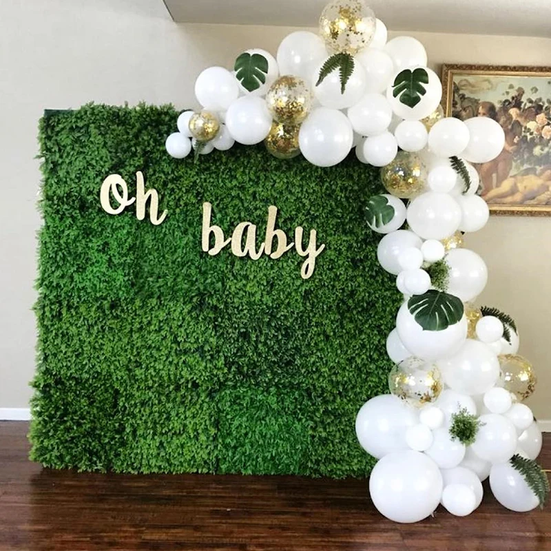 Дешевая Белая Гирлянда с воздушными шарами украшение на годовщину день рождения