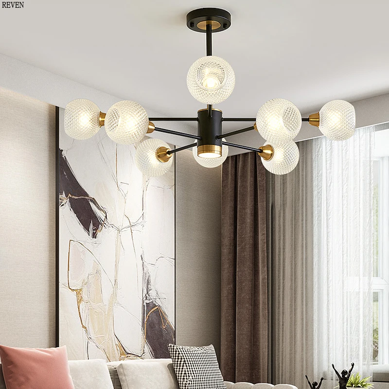 

Nordic led chandelier creative living room bedroom study chandelier simple modern chandelier lighting atmosphere hall home