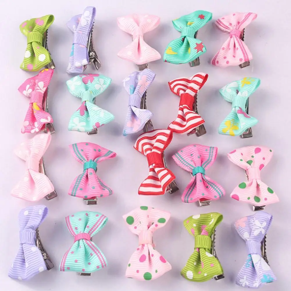 

1 psc Random Mini Hair Clip Dot Printed Baby Hair Accessories Hair Decoration Bow wholesale Kids Newborn Hair Clip Pi K2L9