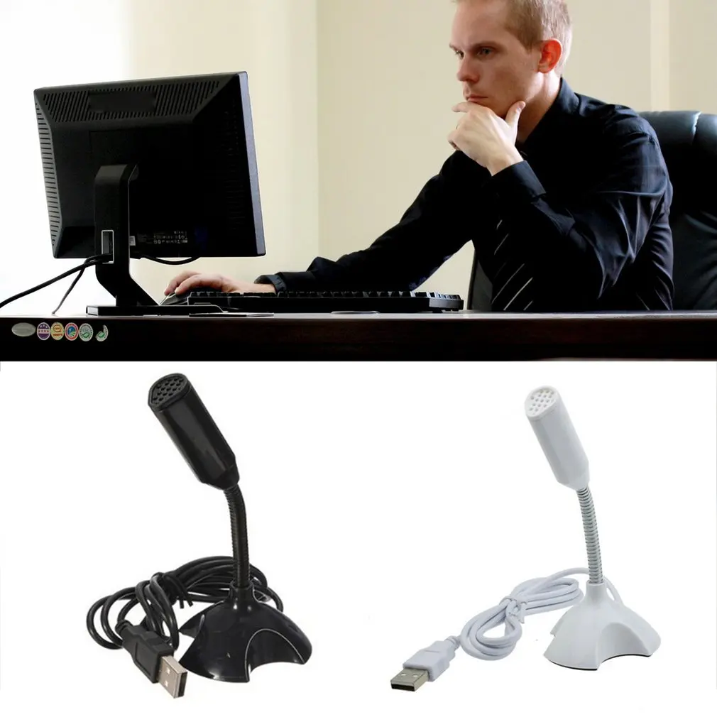 

Dedicate USB Capacitive Mini Microphone Stand for PC Laptop Notebook Online Chat Recording Wired Device
