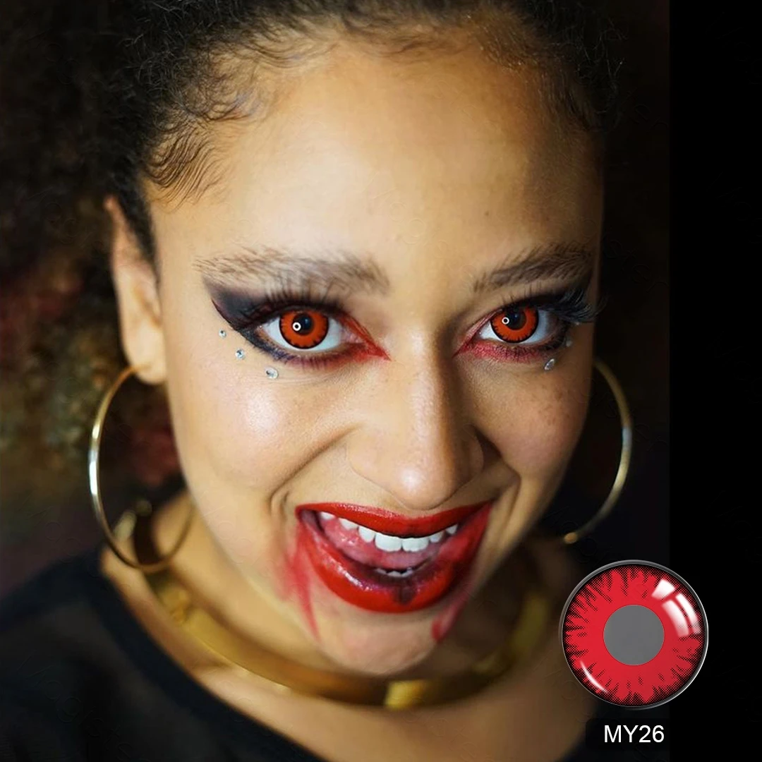 1 пара контактных линз для косплея аниме цветные линзы глаз Хэллоуин