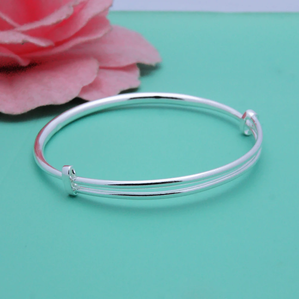 Браслет из серебра 925 пробы женский регулируемый размер|Гибкие и жесткие