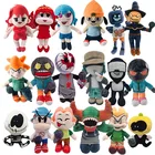 Плюшевая кукла клоуна с аниме-рисунком, пятничная ночь, плюшевая игрушка Funkin, милая мягкая кукла для детей, подарки на Рождество, Хэллоуин