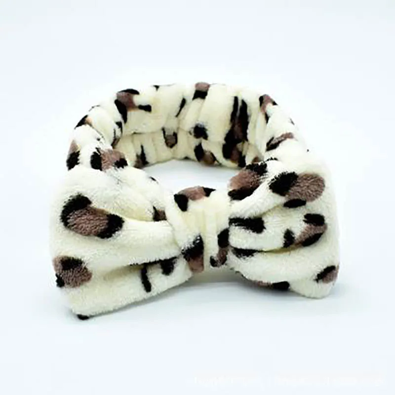 Calymel коралловый флис бант модная повязка для волос леопардовая на голову женщин