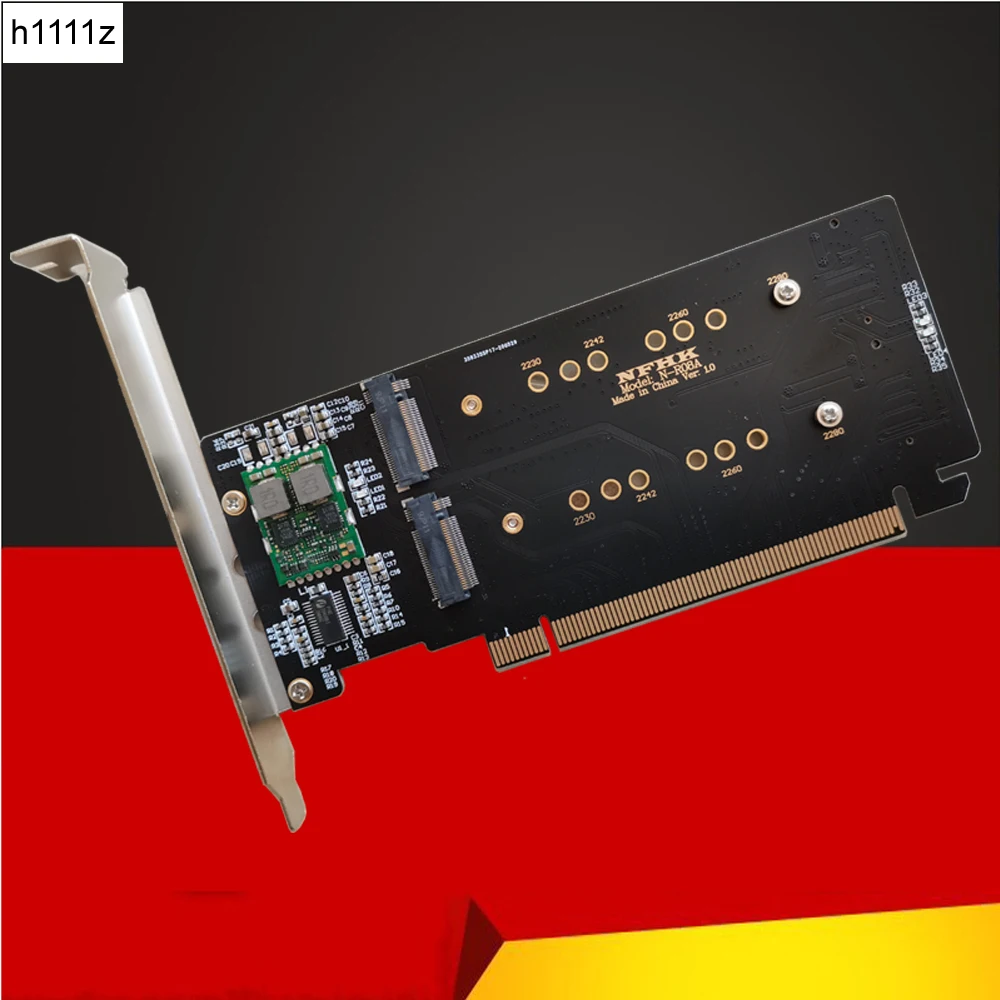 PCI Express 3 0x16 на 4 порта M.2 NVME SSD адаптер Raid карта VROC Riser Card Поддержка 2230 2242 2260 2280 AHCI для