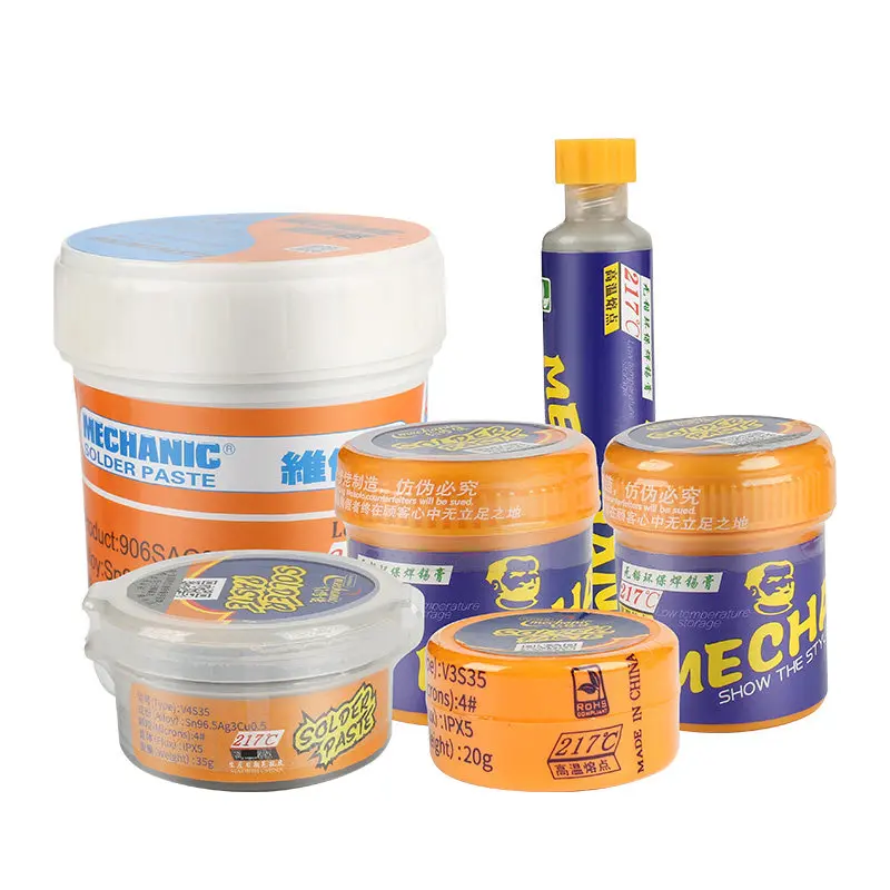Паяльная паста MECHANIC с высокой/низкой температурой бессвинцовый флюс без очистки
