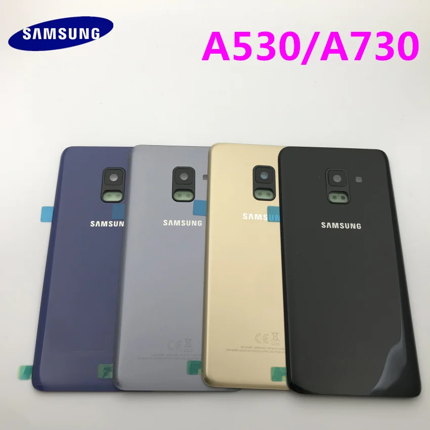 SAMSUNG Galaxy A8 A8 plus A530 A730 Задняя стеклянная крышка для батареи задняя дверь корпус чехол для SAMSUNG A8 A8+ Задняя стеклянная крышка