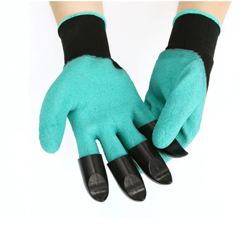 1 пара садовых перчаток 4 ABS пластиковые садовые Genie резиновые перчатки с когтями