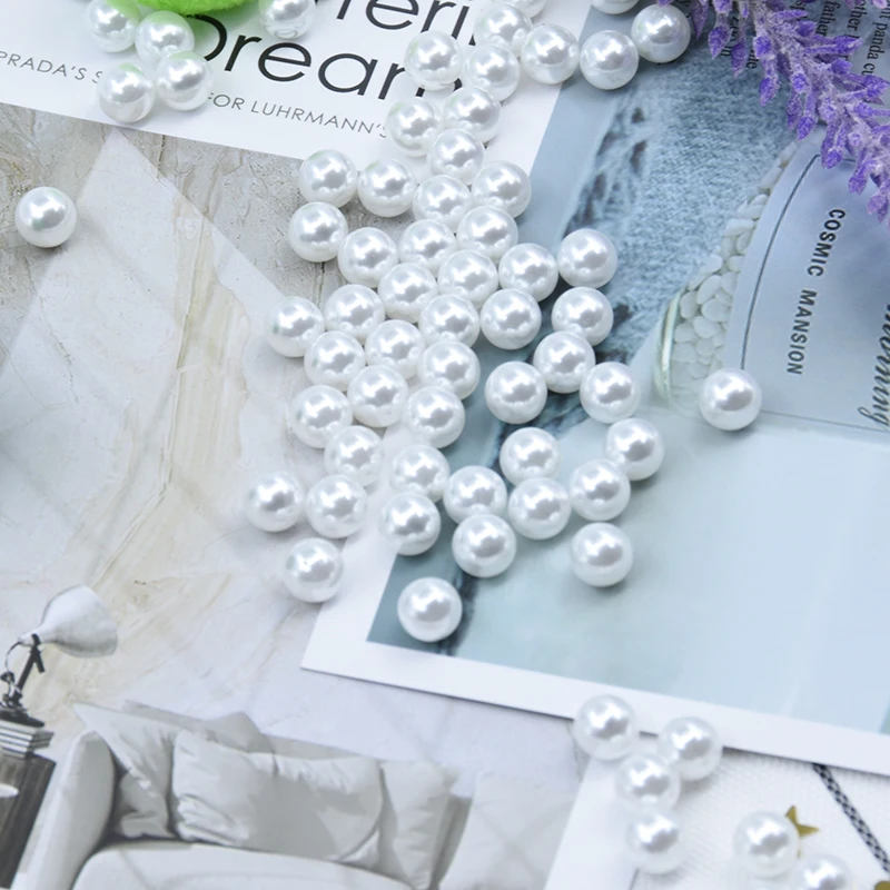 Акриловые перламутровые бусины 8 мм радужного цвета для шитья одежды сумок