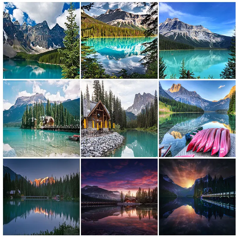 Фото на заказ 5d пейзаж Алмазная картина полная дрель круглый домашний пошив