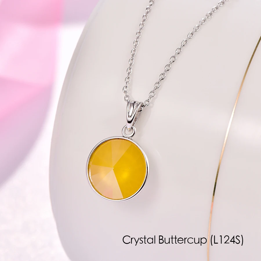 Ожерелье с кристаллами Swarovski, новая мода, круглый камень Bella RIVOLI, ожерелье с кулоном для женщин, элегантные вечерние ювелирные изделия на свадьбу