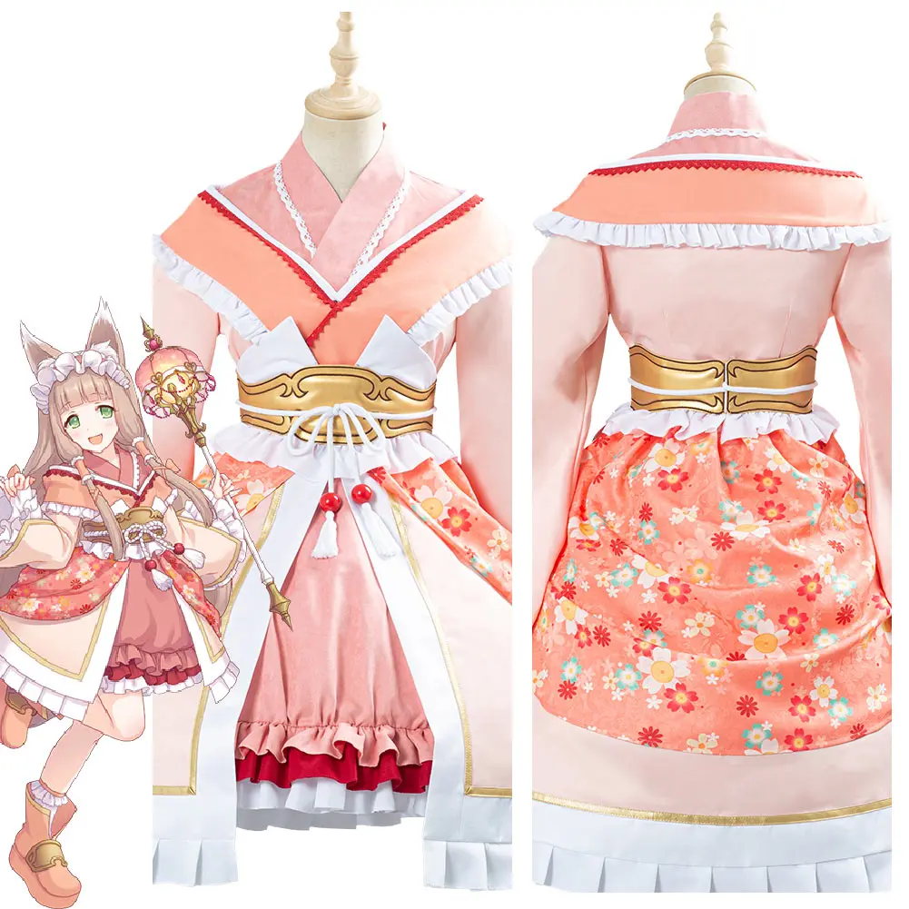 

Game Princess Connect Re:Dive Himemiya Maho Cosplay Costume Fox Lolita Kimono Dress Outfit Halloween Carnival