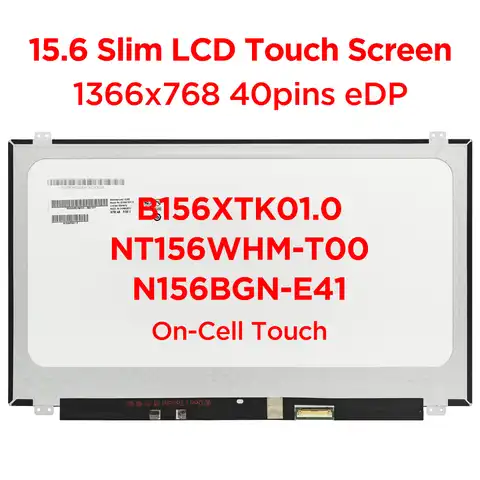 Сенсорный экран для ноутбука B156XTK01.0, LTN156AT40 с диагональю 15,6 дюйма, для Dell Inspiron 15, 3541, 3542, 3543, 5547, 5548, 5551, HD1366x768, 40-контактный eDP