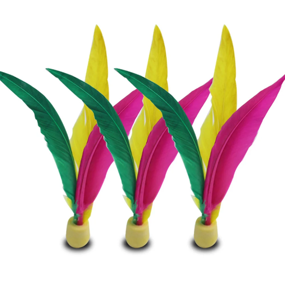 

10 PCS Board Badminton Three Feathers Balls Outdoor Shuttlecock for Beach Kids Children