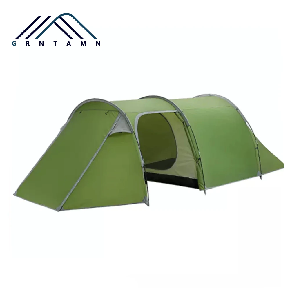Палатка для кемпинга водонепроницаемая 3 4 человека двухслойная туннельная