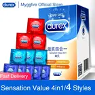 Ультратонкие латексные презервативы Durex с дополнительной смазкой, презервативы для мужчин, 4 типа, 32 шт.