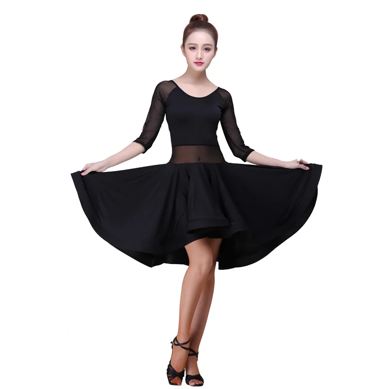 Женское платье для латинских танцев сексуальное Сетчатое штаны