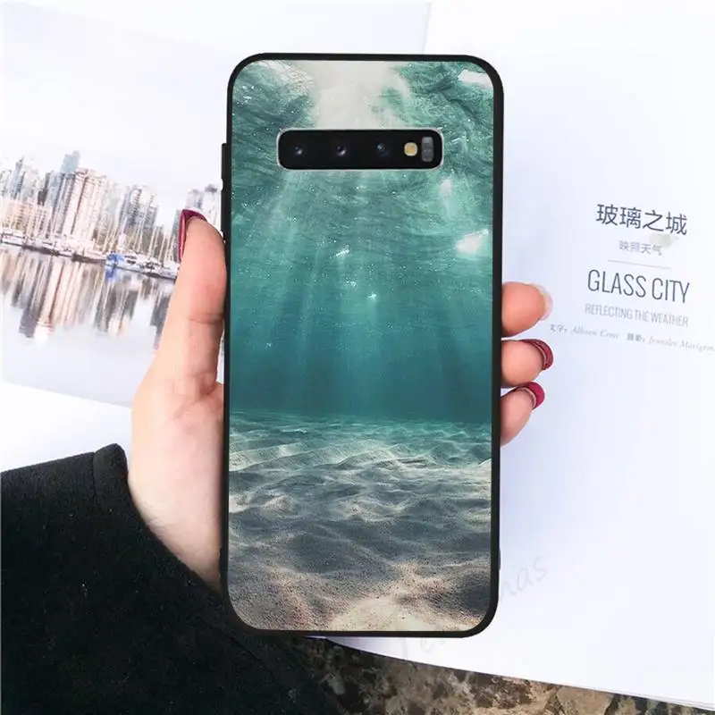 

The sea blue seawater Phone Case For Samsung S6 S7 edge S8 S9 S10 e plus A10 A50 A70 note8 J7 2017